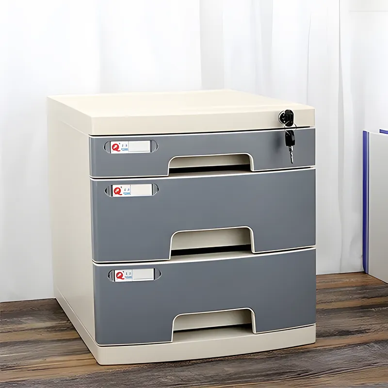 Lockable Desktop File Cabinet, Multi-layer Combination Cabinet