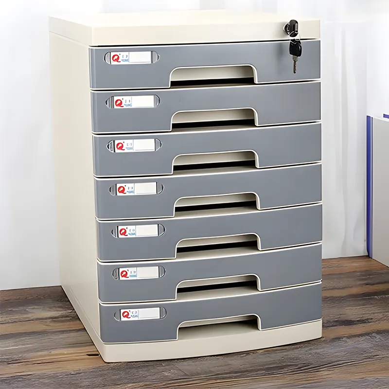 Lockable Desktop File Cabinet, Multi-layer Combination Cabinet