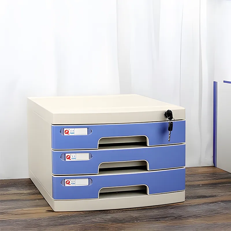 Lockable Desktop File Cabinet, Multi-layer Combination Cabinet