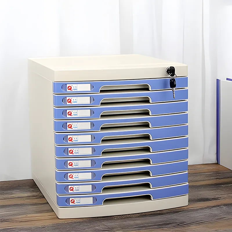 Lockable Desktop File Cabinet, Multi-layer Combination Cabinet