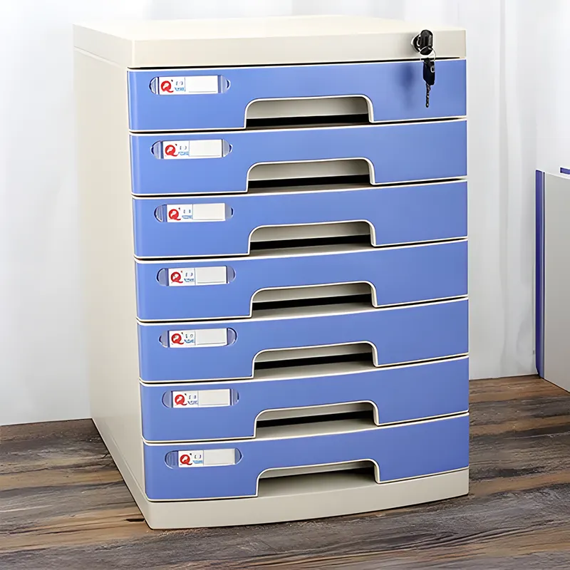 Lockable Desktop File Cabinet, Multi-layer Combination Cabinet