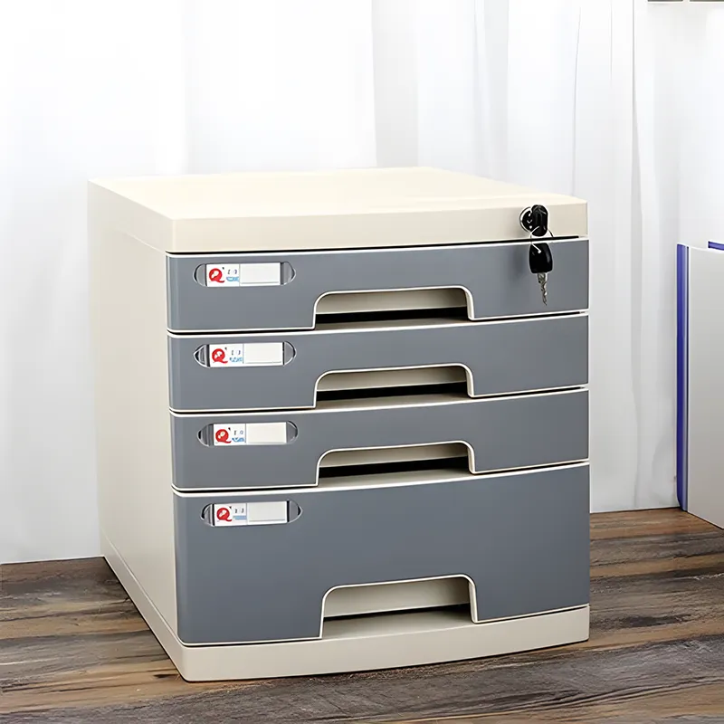 Lockable Desktop File Cabinet, Multi-layer Combination Cabinet