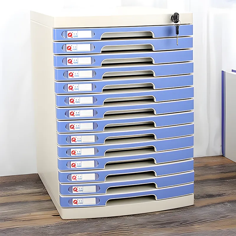 Lockable Desktop File Cabinet, Multi-layer Combination Cabinet