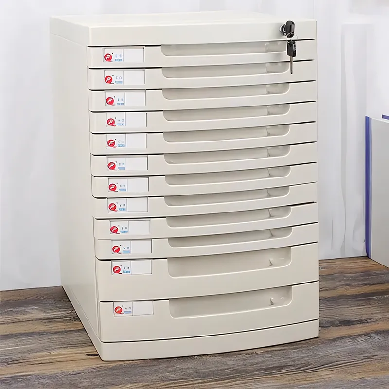 Lockable Desktop File Cabinet, Multi-layer Combination Cabinet