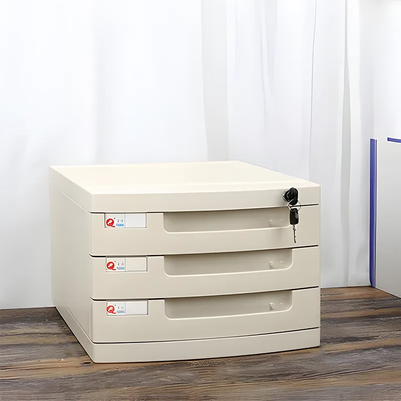 Lockable Desktop File Cabinet, Multi-layer Combination Cabinet