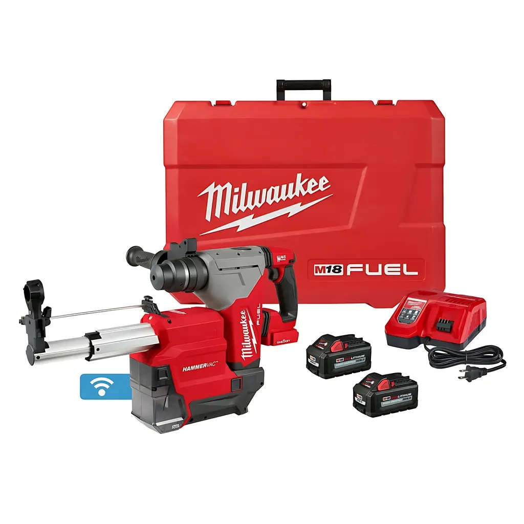 M18 FUEL™ 1-1/8" SDS Plus Rotary Hammer w/ ONE-KEY™ & HAMMERVAC™ Dedicated Dust Extractor Kit