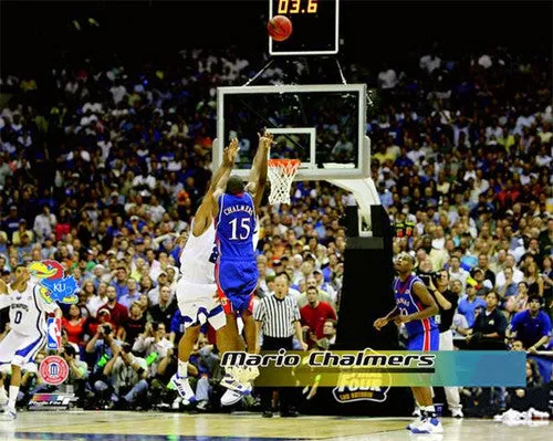 Mario Chalmers "The Shot" (4/7/2008) Kansas Jayhawks Premium Poster Print - Photofile Inc.