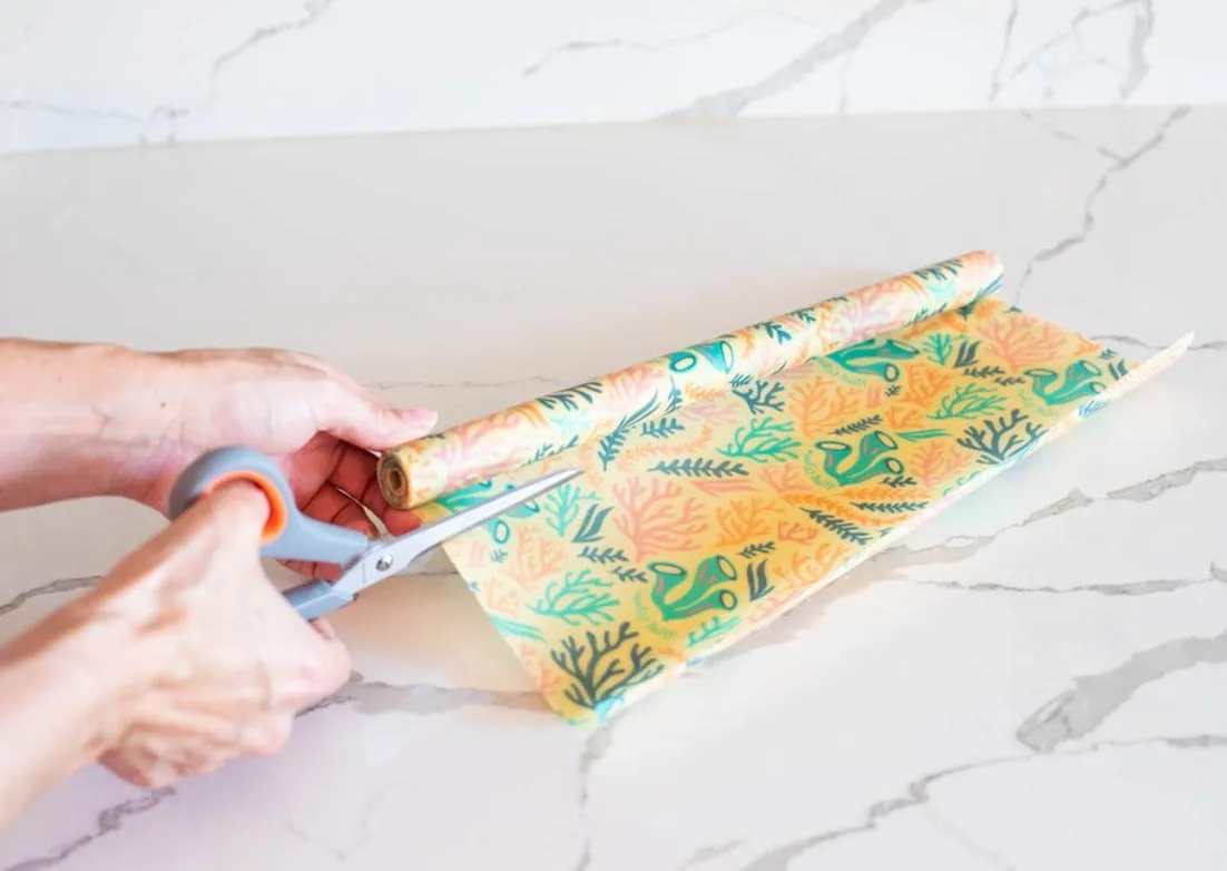 Meli Wraps Beeswax Wrap Bulk Roll   Cutlery Set in Reef Print