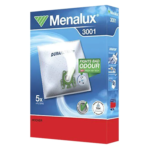 Menalux Vacuum Cleaner Bags Pack of 5 - White | 3001M