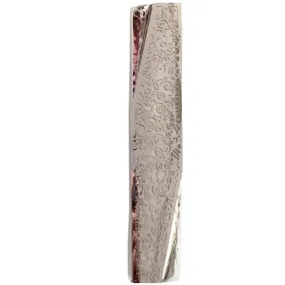 Mezuzah - Geometric - Pomegranates - Hammer Work   Stainless Steel