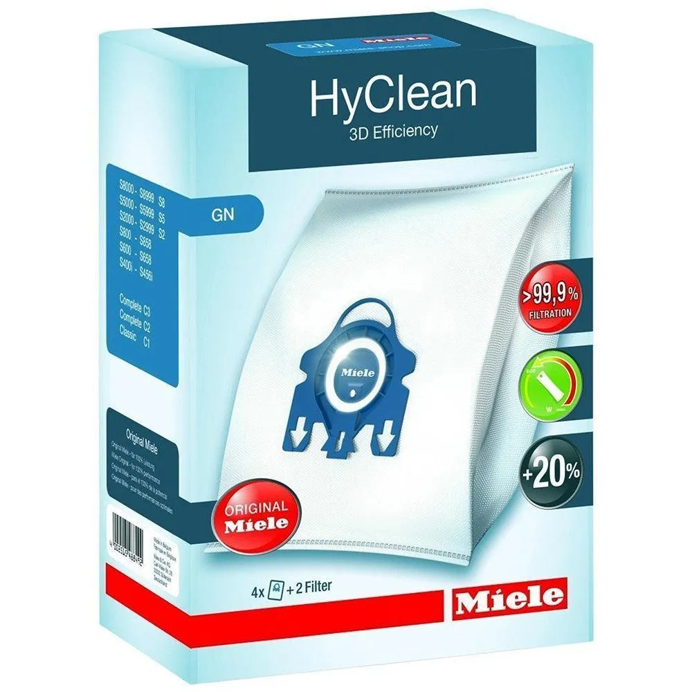 Miele HyClean 3D Vacuum Cleaner Bags - Blue | GNH