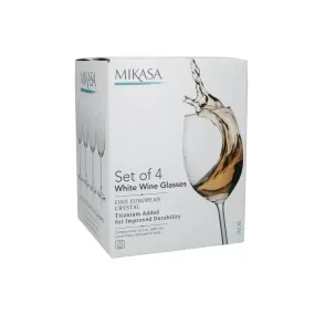 Mikasa Julie Set Of 4 White Wine Glasses 16.5oz