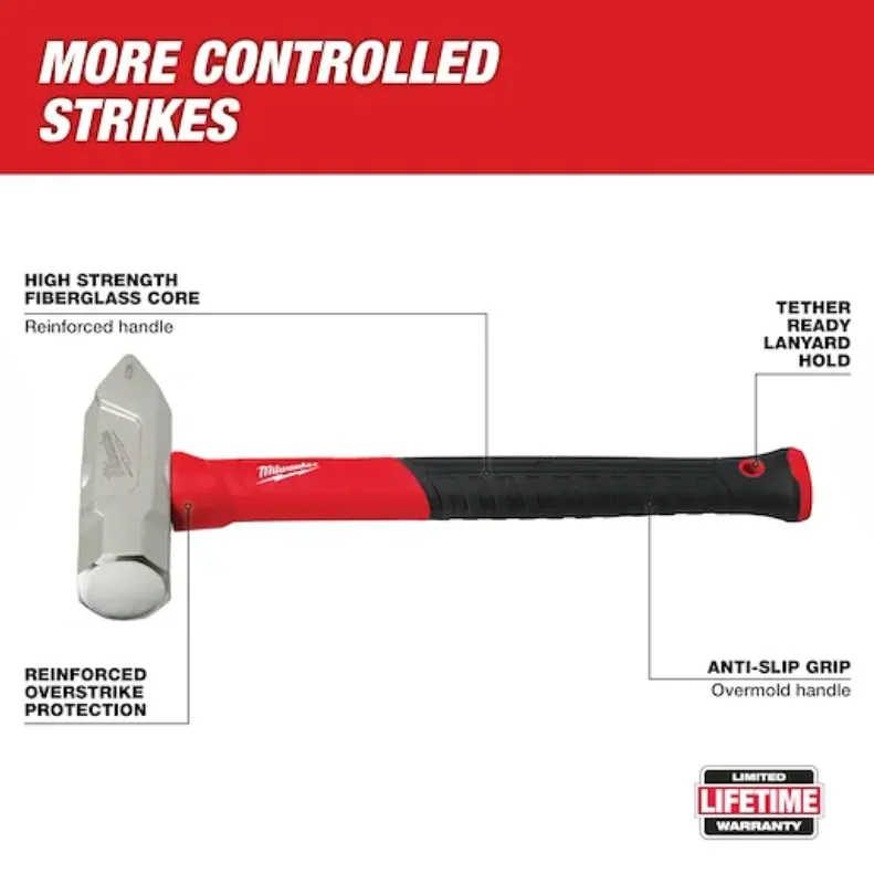 Milwaukee 48-22-9315 - 4lb Fiberglass Cross Peen Hammer