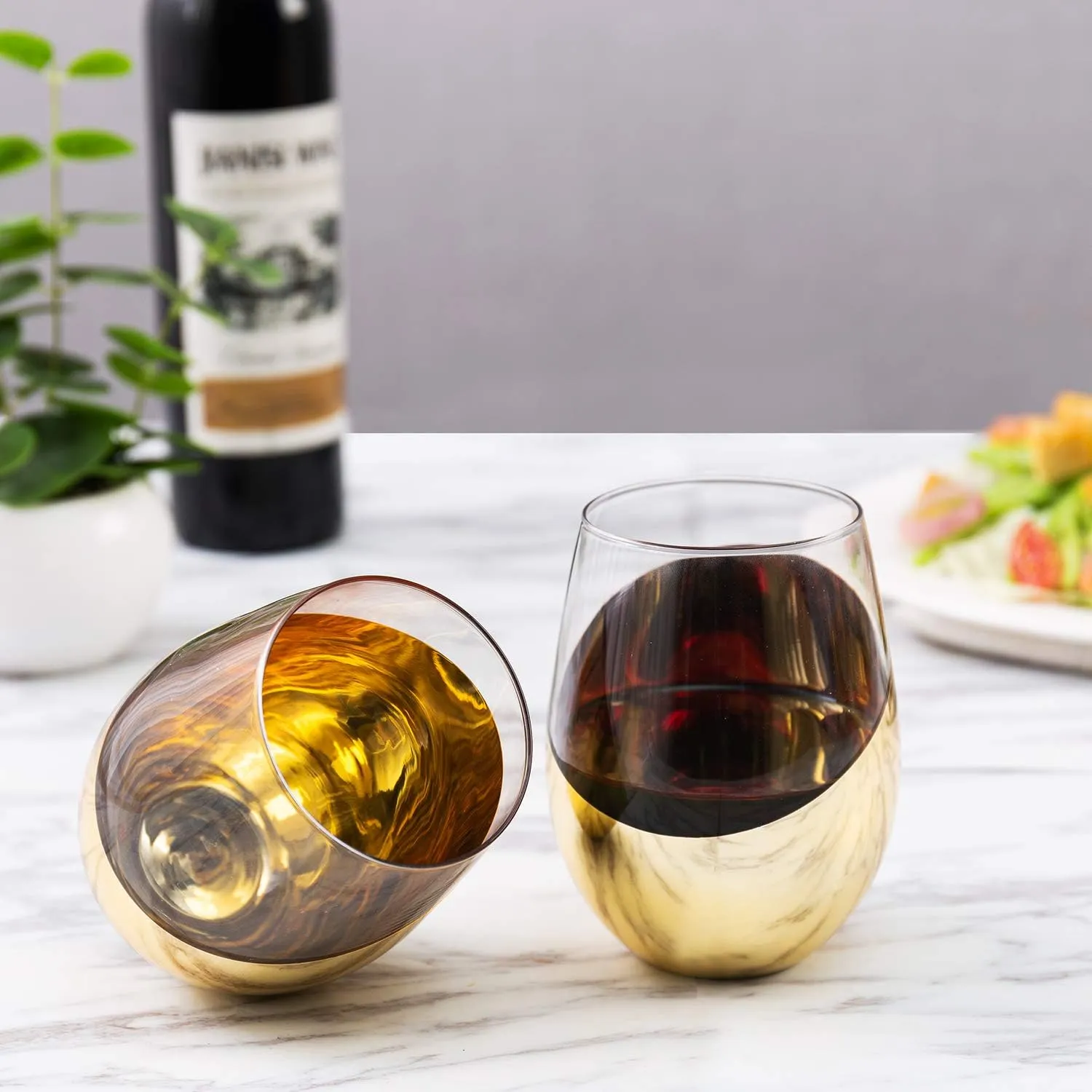 Modern Stemless Wine Glass - 500ml