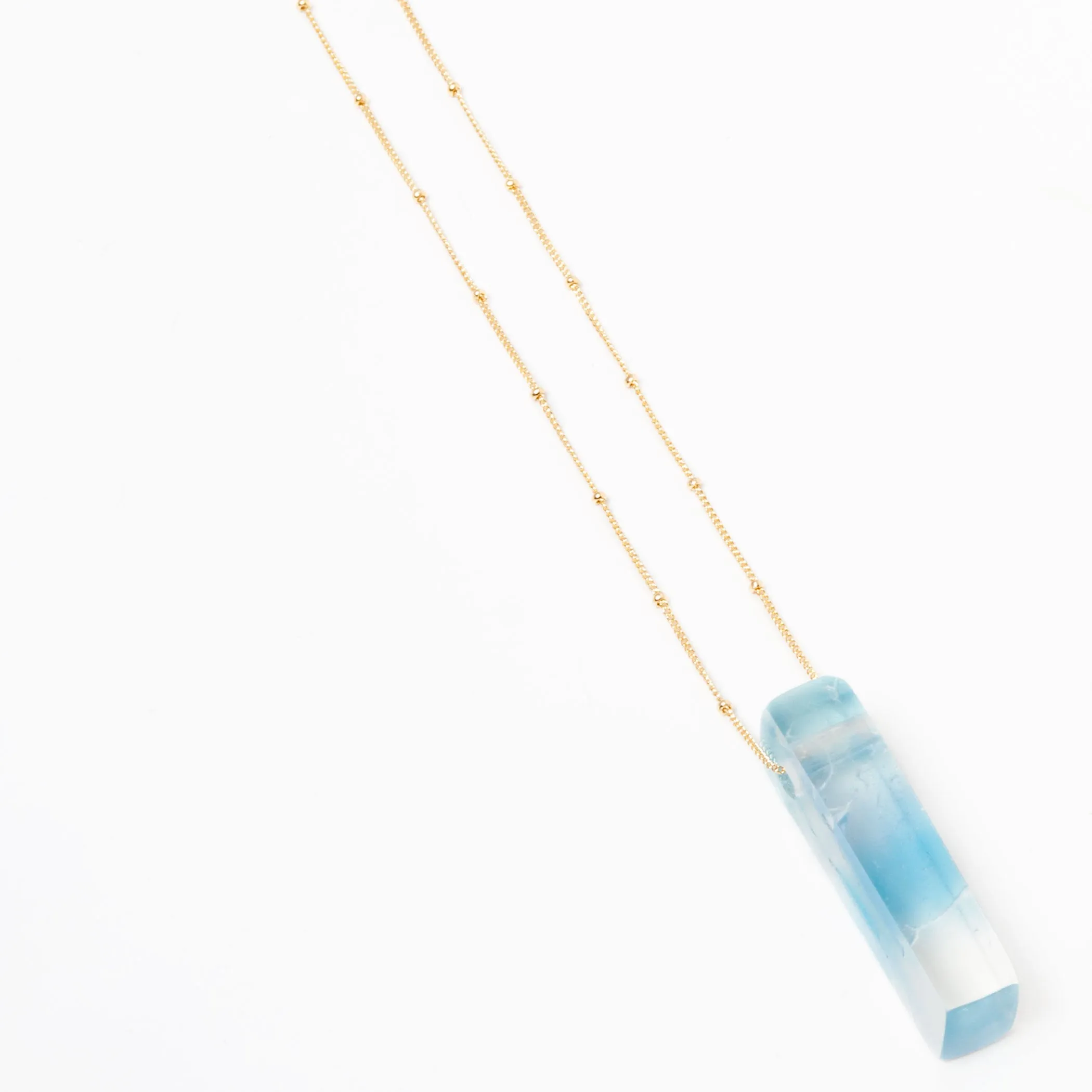 Mosaic Stiletto Gold Fill Satellite Necklace