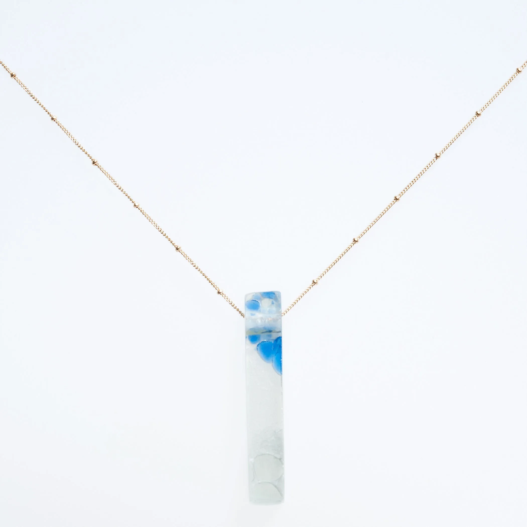 Mosaic Stiletto Gold Fill Satellite Necklace