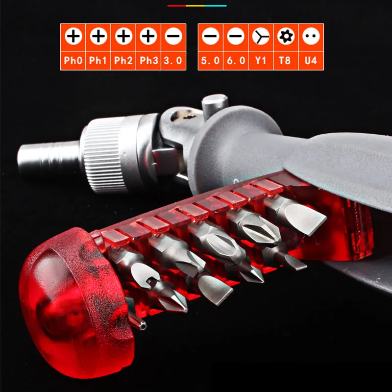 Multifunctional 10 in 1 screwdriver set - compact and portable