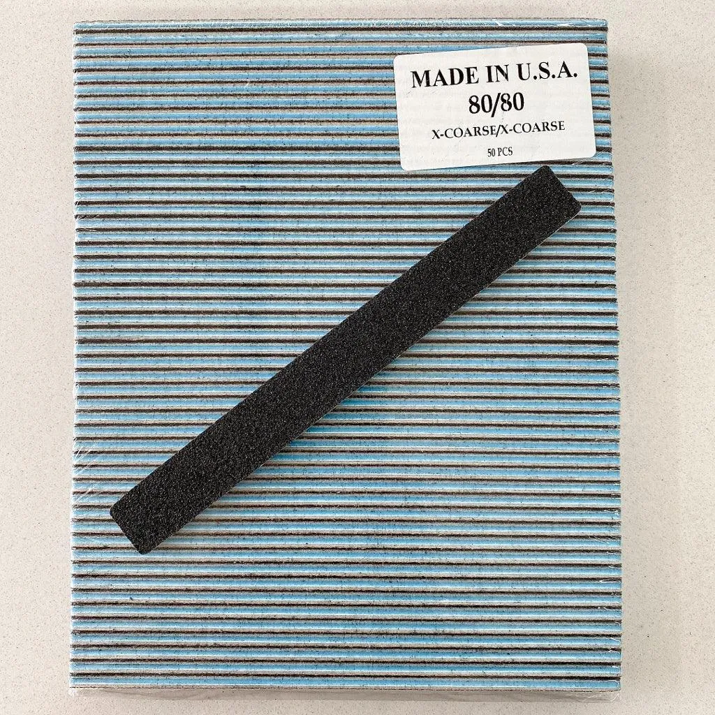 Nail File - 80/80 Blue Square-end