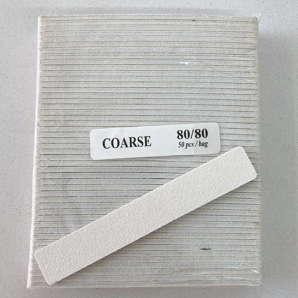 Nail File - 80/80 White Jumbo VN Box/30bags