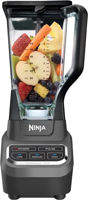 Ninja Black Metal/Plastic Blender 72 oz 3 speed