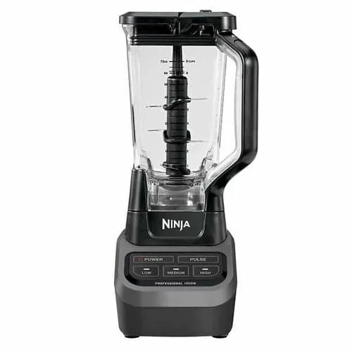 Ninja Professional Blender 72 oz - Get delicious preparations, nutritious juices, and consistent sauces . It features 1000 watts total grind technology, 3 adjustable speeds, and an extra large pitcher of 72 oz or 2.1 liters capacity - 427387