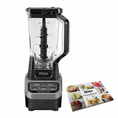 Ninja Professional Blender 72 oz - Get delicious preparations, nutritious juices, and consistent sauces . It features 1000 watts total grind technology, 3 adjustable speeds, and an extra large pitcher of 72 oz or 2.1 liters capacity - 427387