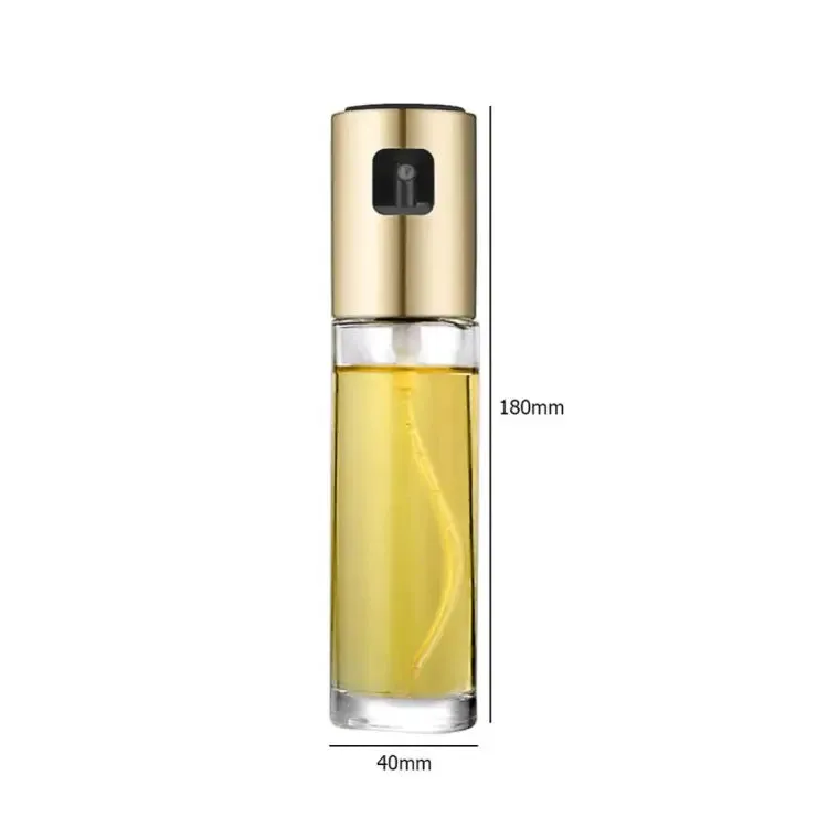 Oil Spray Pump Glass Bottle With Gold Top | Oil Dispenser