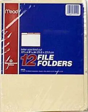 OXFORD - Manila File Folders Letter Size - 12 File Folders