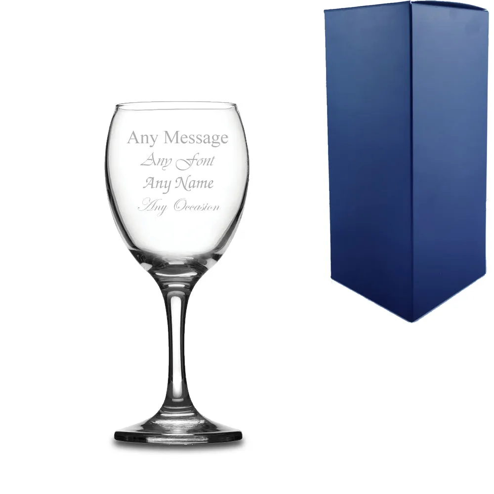 Personalised Engraved 9oz Imperial Wine Glass