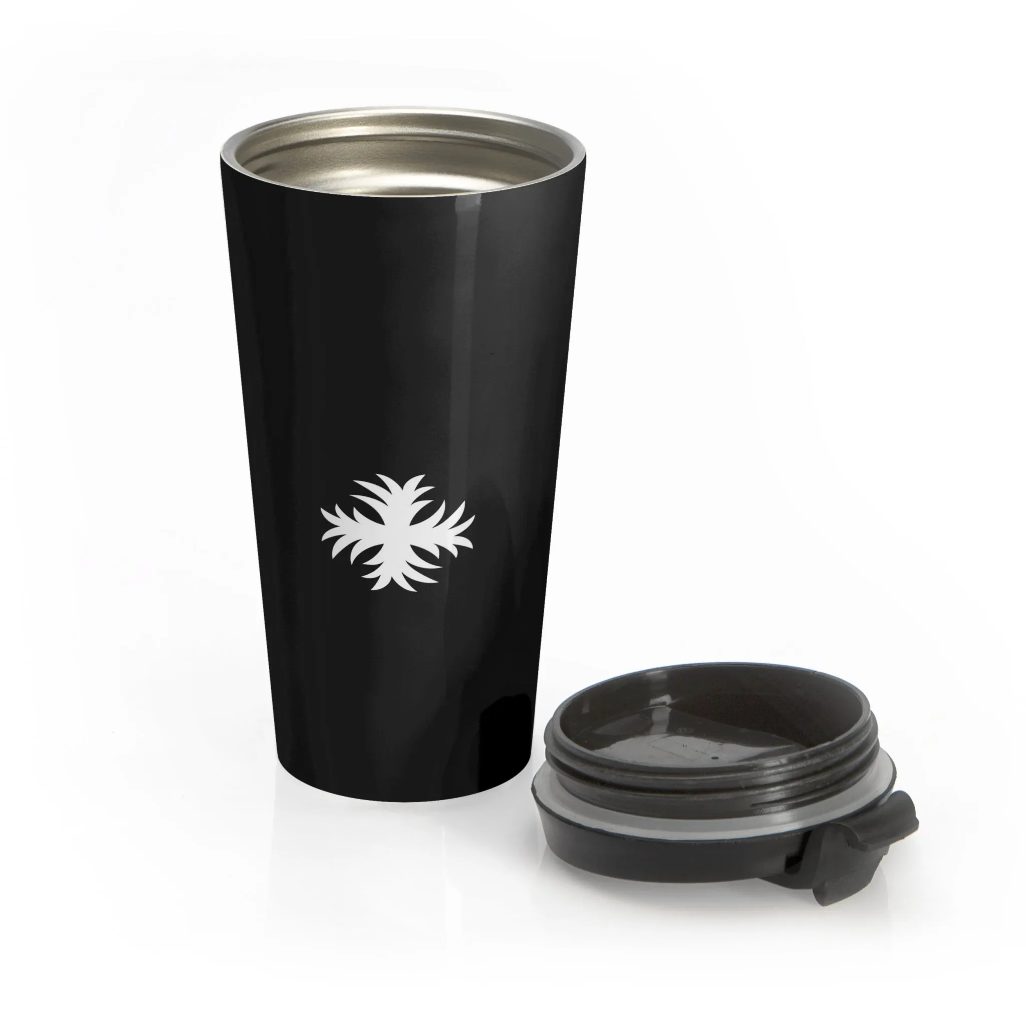 Pineapple Cross Stainless Steel Travel Mug Black 15 OZ