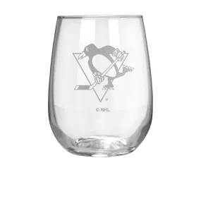 Pittsburgh Penguins 17 oz. Stemless Wine Glass