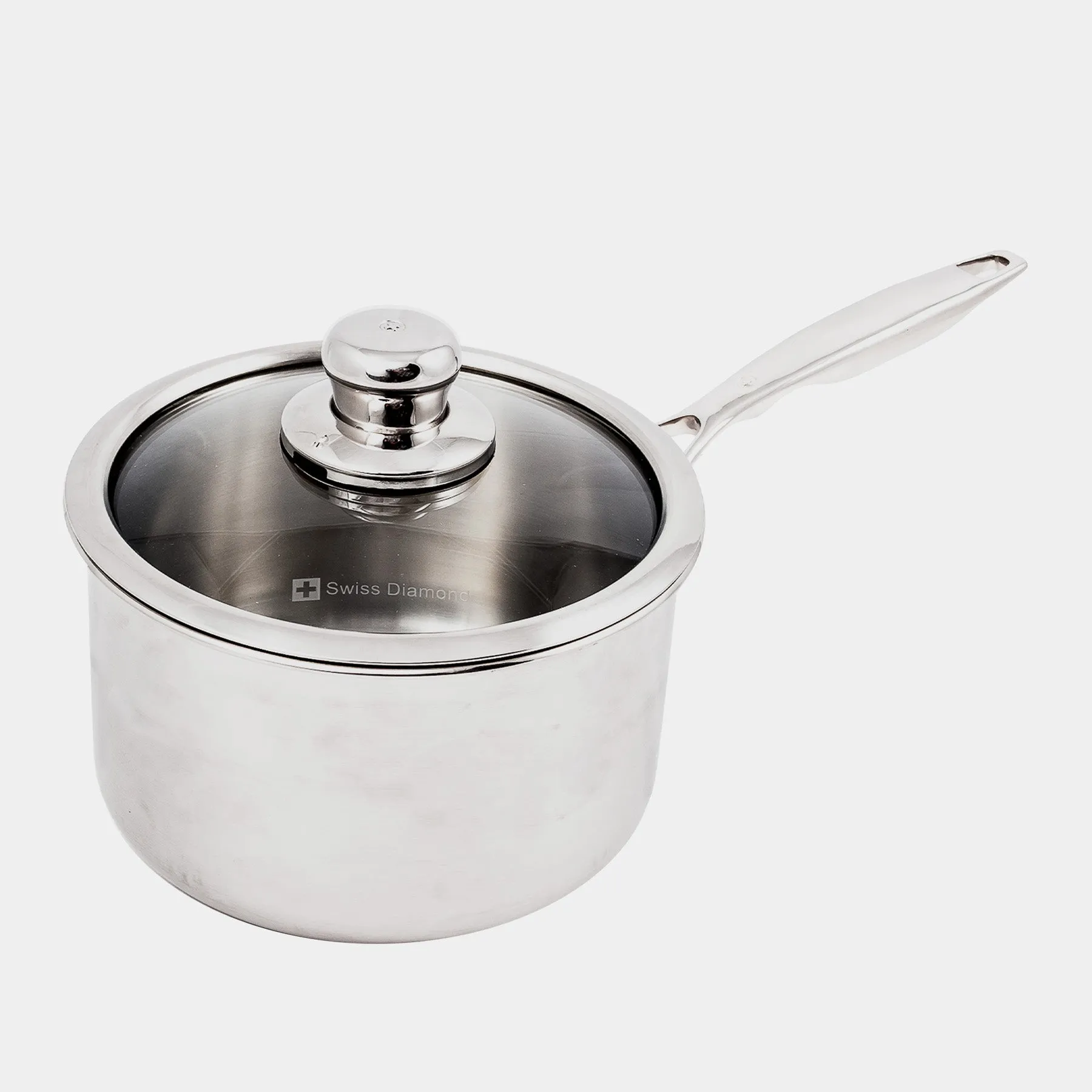 Premium Clad Saucepan with Glass Lid - Induction