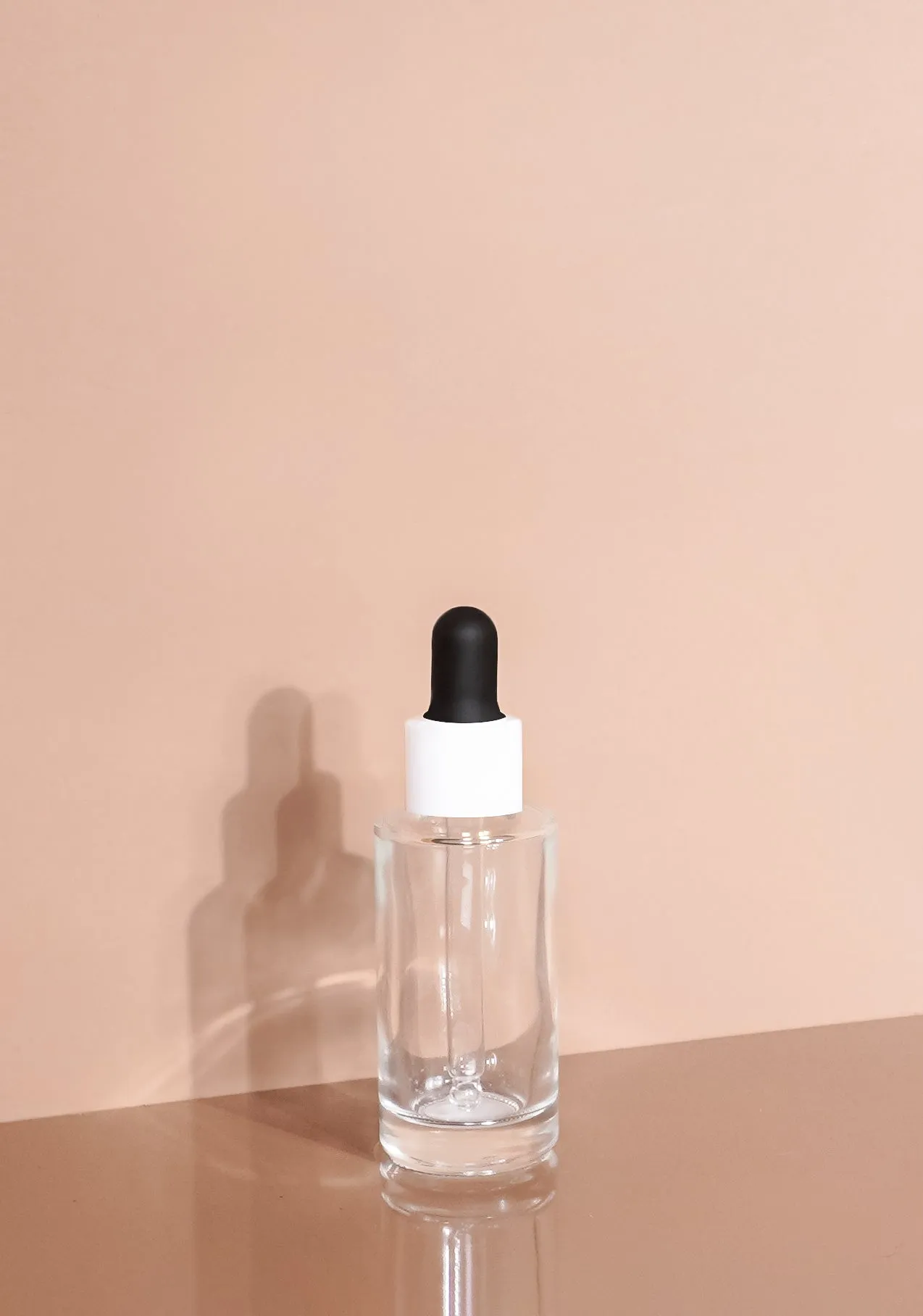 Princi Glass Bottle | Clear | Black Rubber Dropper