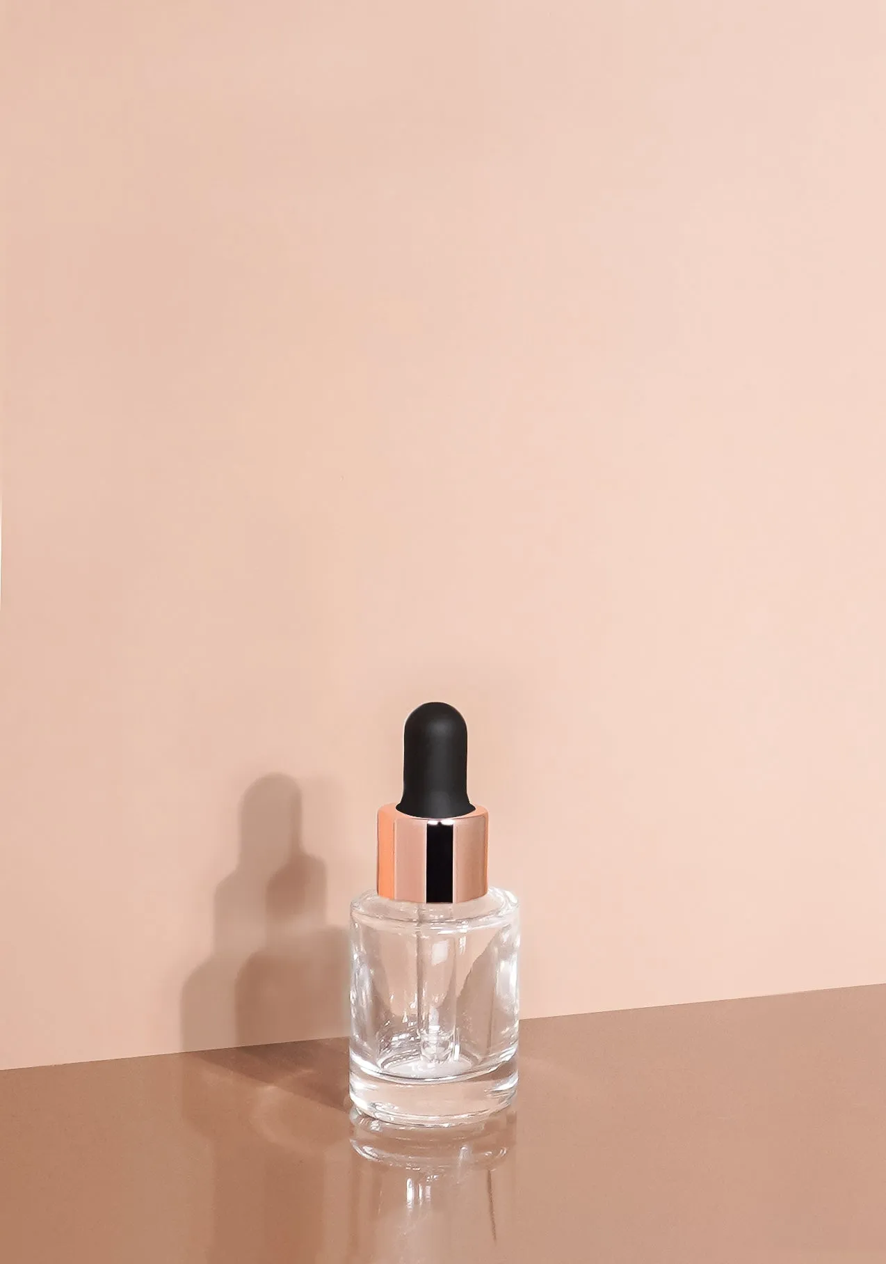 Princi Glass Bottle | Clear | Black Rubber Dropper