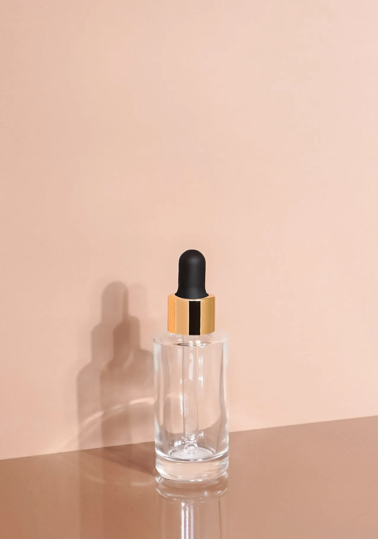 Princi Glass Bottle | Clear | Black Rubber Dropper