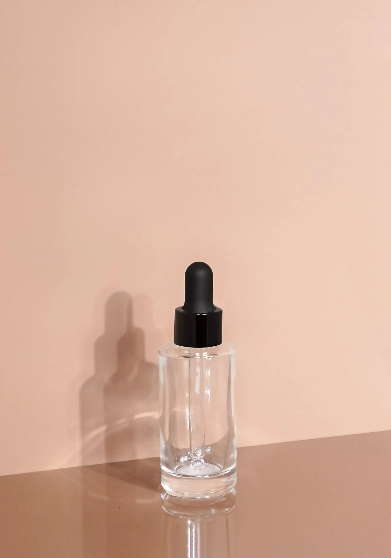 Princi Glass Bottle | Clear | Black Rubber Dropper