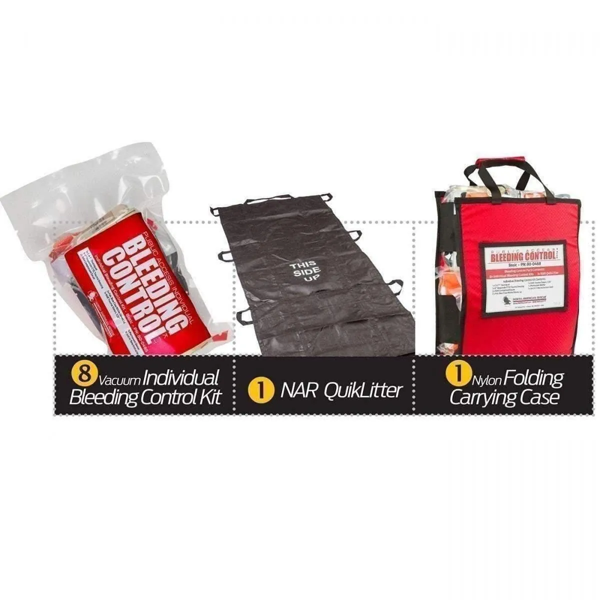 Public Access Bleeding Control 8 Pack - Vacuum Sealed