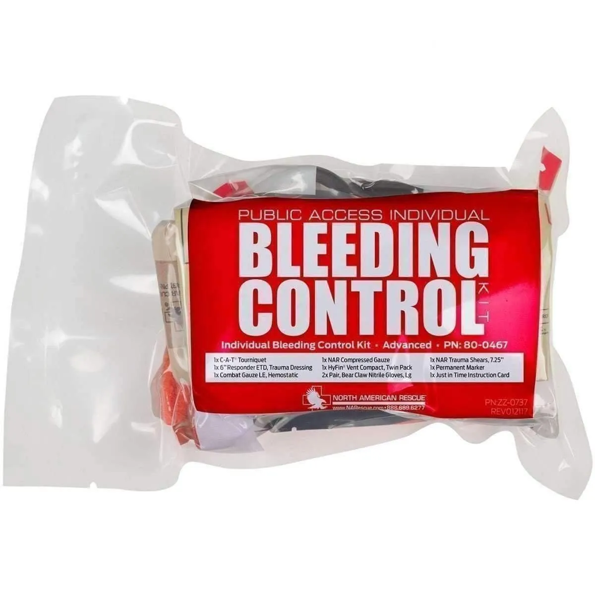 Public Access INDIVIDUAL Bleeding Control Kit - Vacuum Sealed