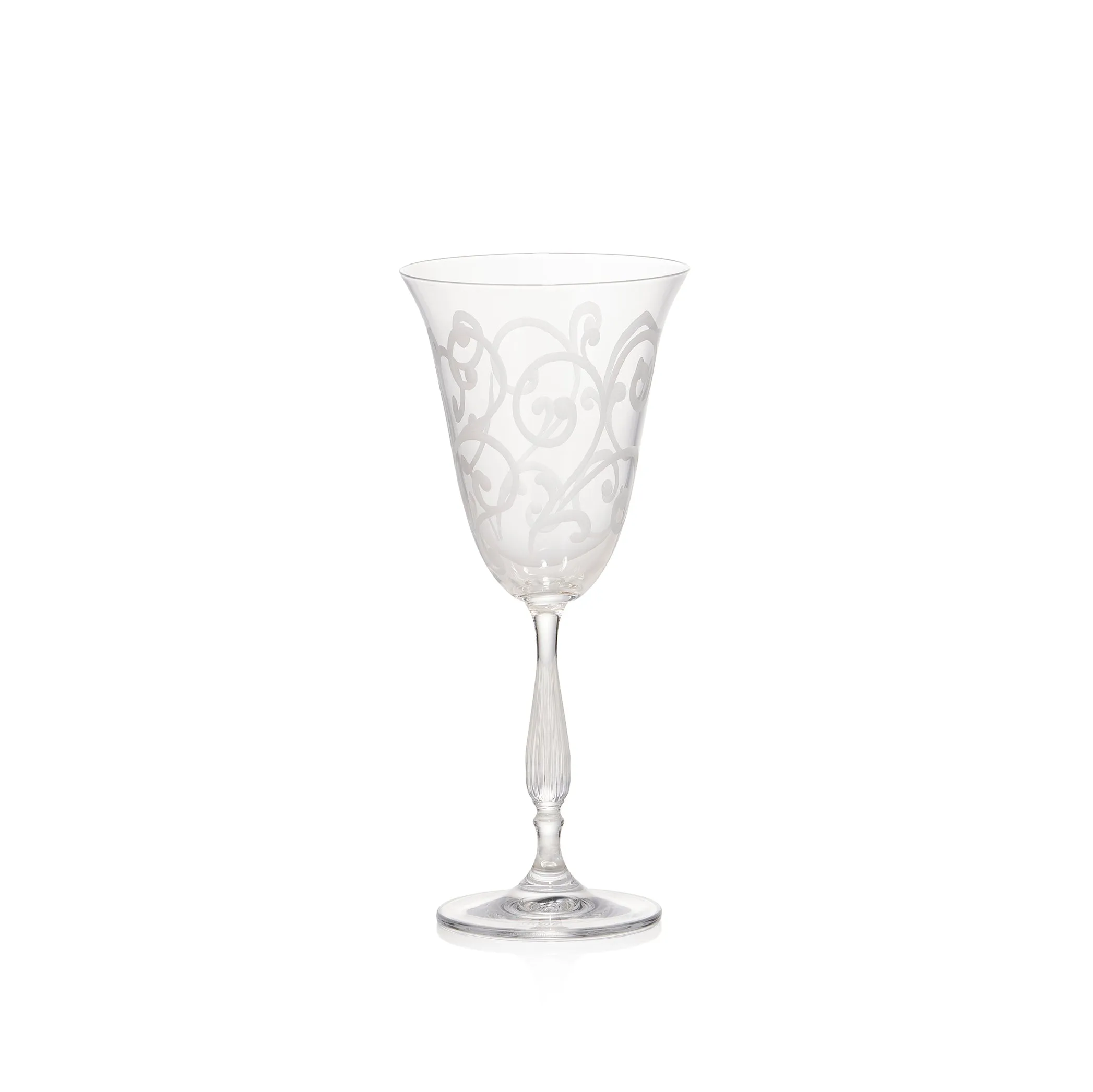 Ribbon Hand-Engraved White Wine Glass, 22cm