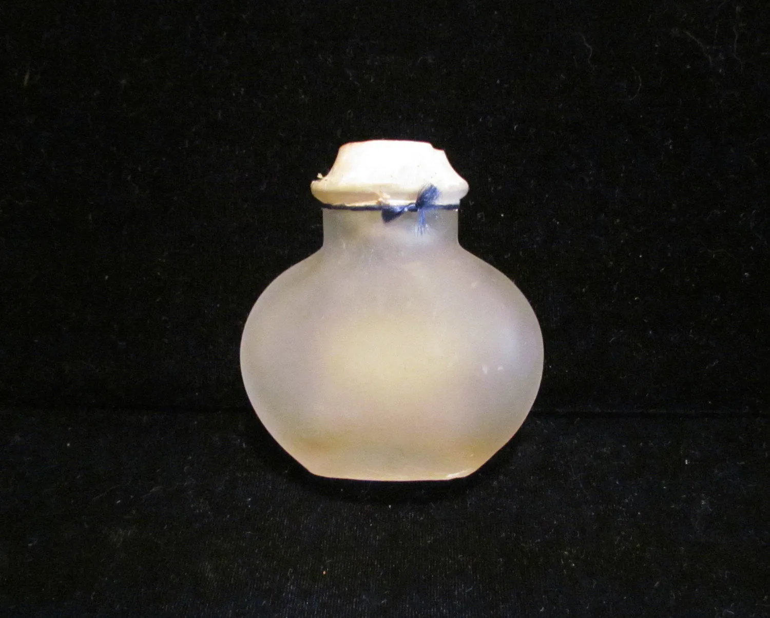 Richard Hudnut Perfume Bottle 1920's Bandoline Frosted Or Satin Glass Bottle Rare