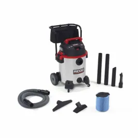 RIDGID 1610RV 16 Gal Red Stainless Steel Wet/Dry Vac 50353