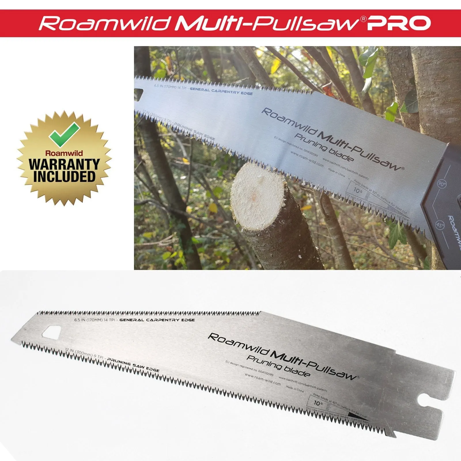 Roamwild Multi Pull Saw PRO - 2 Pull Saws In 1