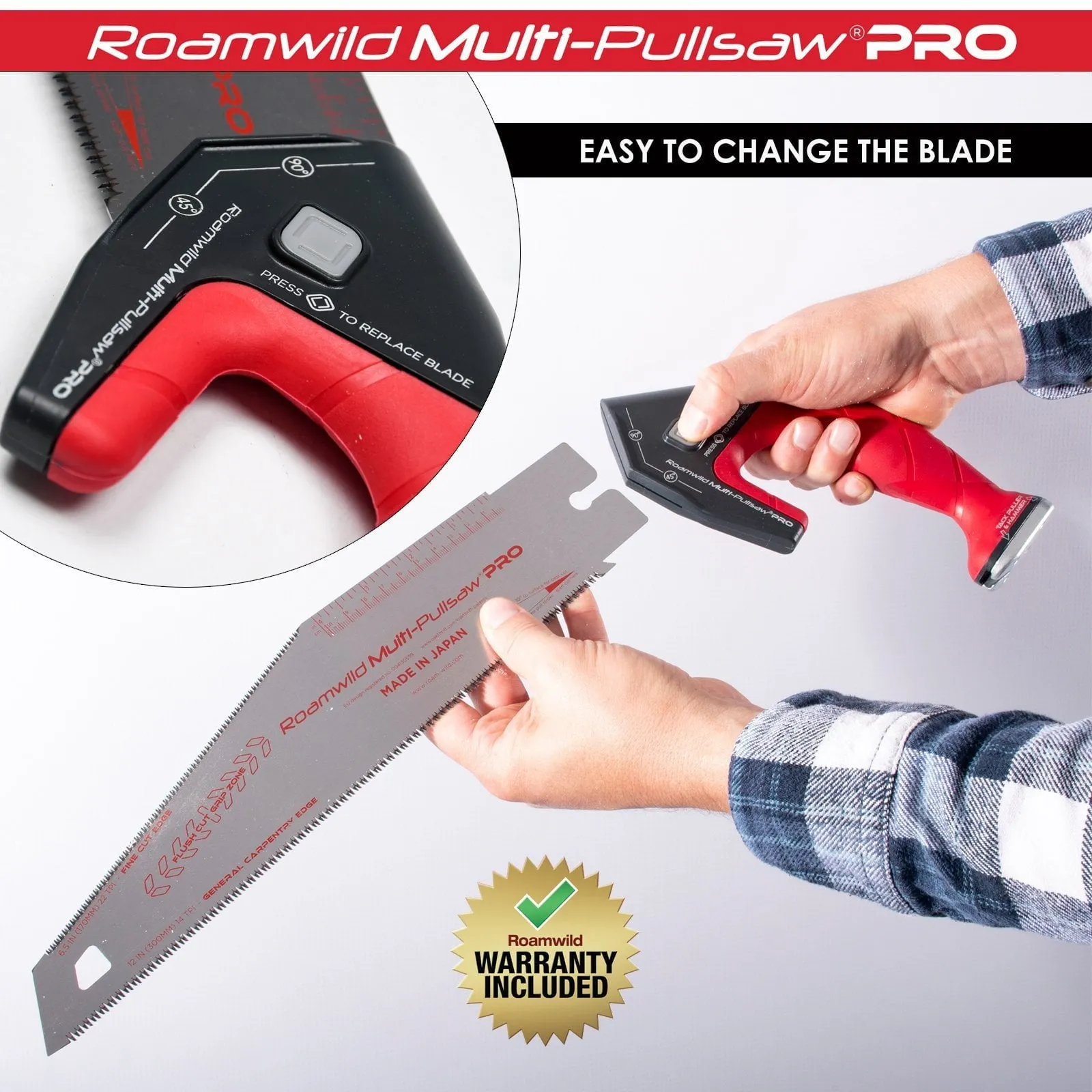 Roamwild Multi Pull Saw PRO - 2 Pull Saws In 1