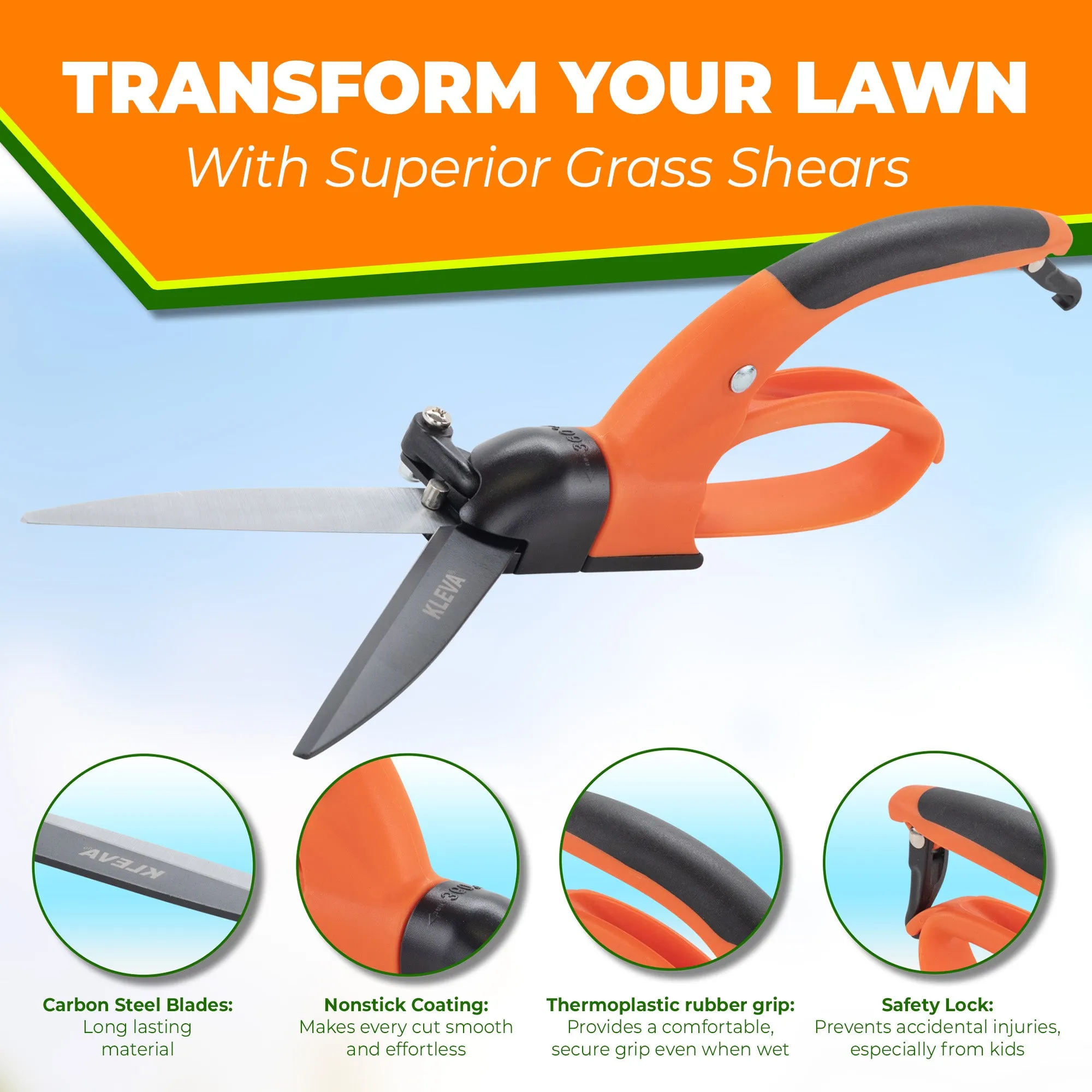 Rotating Grass Shears - Precision Gardening Made Easy