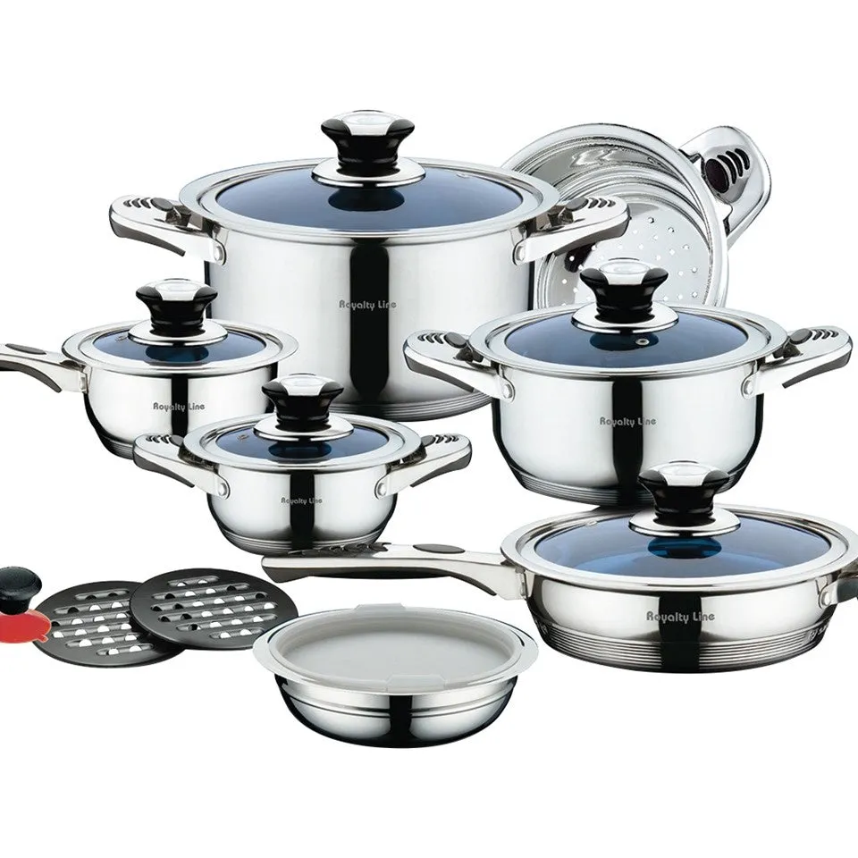 Royalty Line RL-16BG; Inox Cookware Set 16pcs&#8203;