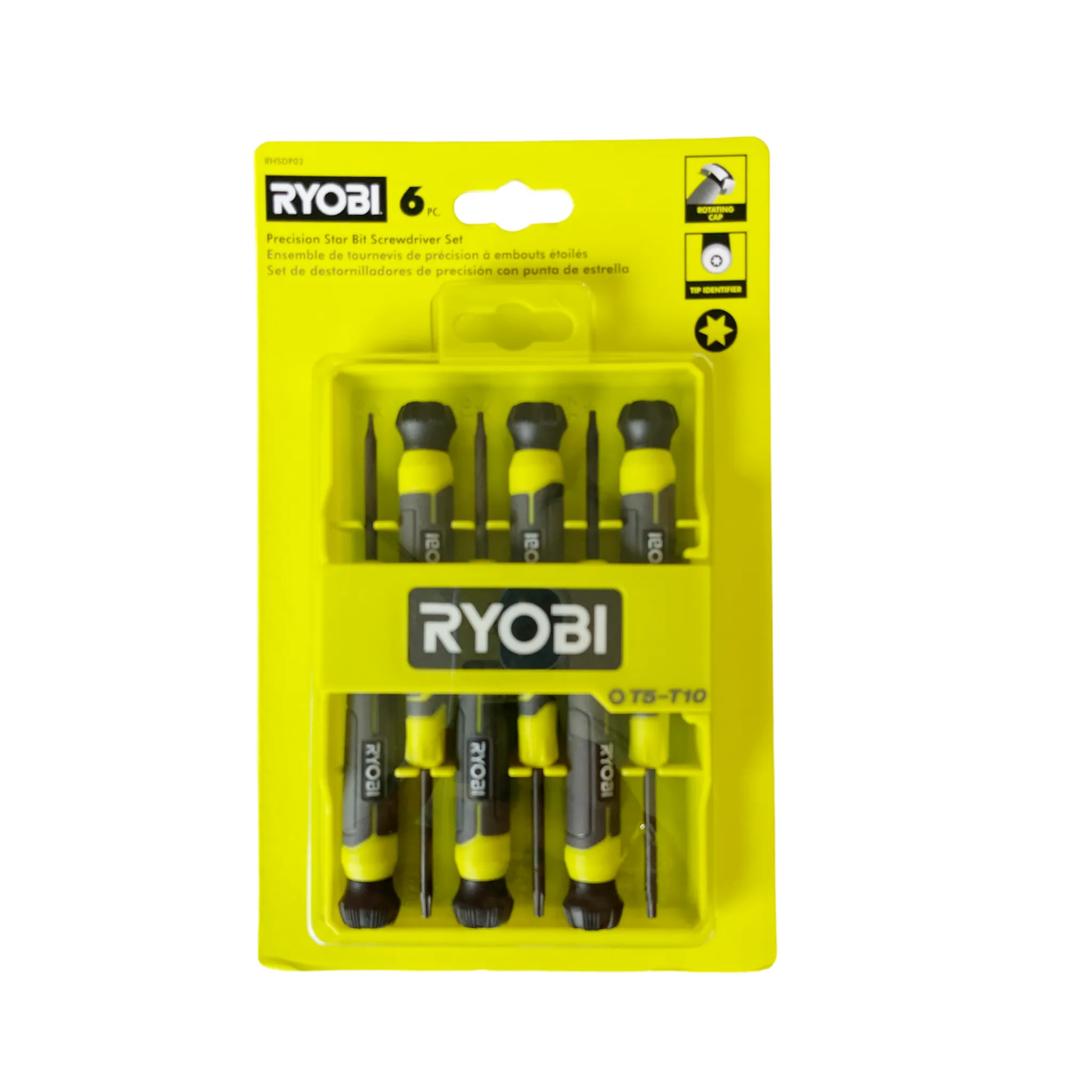 RYOBI Precision Star Screwdriver Set with Storage Case (6-Piece)