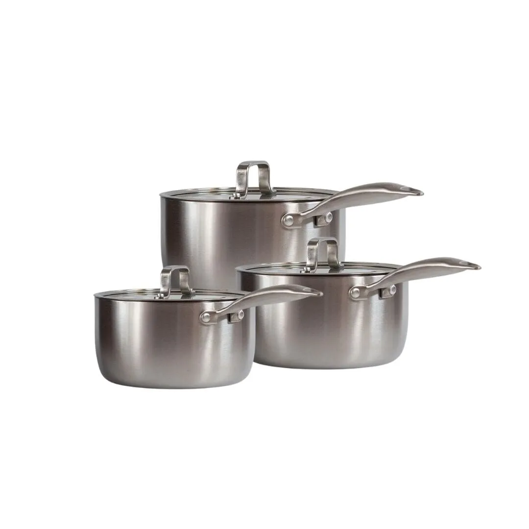 Season Tri-Ply Stainless Steel Saucepan Set 3 Piece