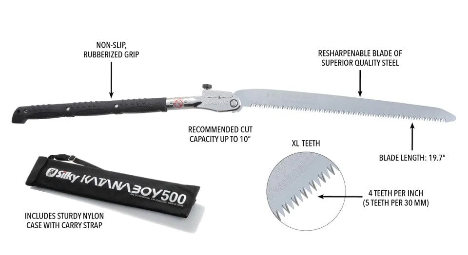 Silky Katanaboy 500 Folding Saw, XL Teeth