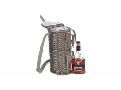 SINGLE BOTTLE & 2 CARTRIDGE GLASS CARRIER with SHOULDER STRAP