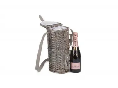 SINGLE BOTTLE & 2 CARTRIDGE GLASS CARRIER with SHOULDER STRAP